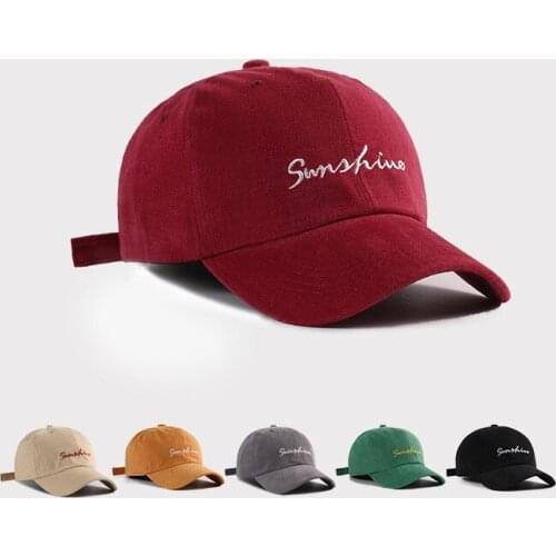 2021 new style fashion sunshine letter embroidery cotton Casquette Baseball Cap Adjustable Snapback Hats for men and women 44