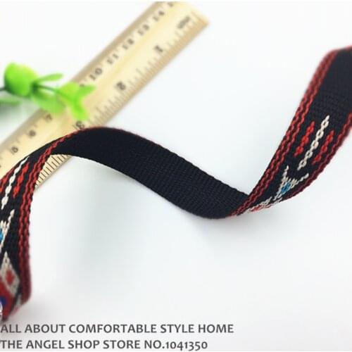 5Yards 18mm 3/4" Pattern Embroidery Packaging Material Jacquard Ribbon Wedding Accessory Bowknot Decor Geometry Sewing Ribbon