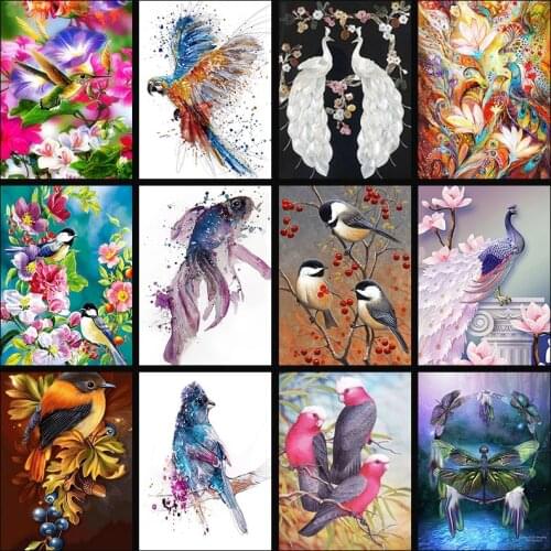 DIY full Diamond Embroidery Animal birds Cross Stitch Mosaic diamond painting Scenery Pattern decor