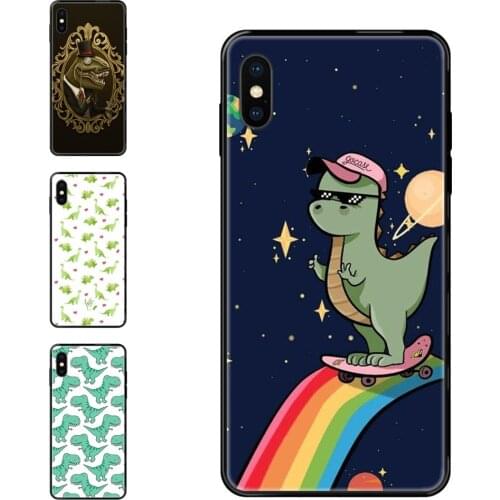 For Xiaomi Redmi 3S 4X 4A 5 5A 6 6A 7 7A 8 8A 8T 9 9A K20 K30 S2 Y2 Pro Plus Ultra For Boys Dinosaurs And Rose Black Soft TPU