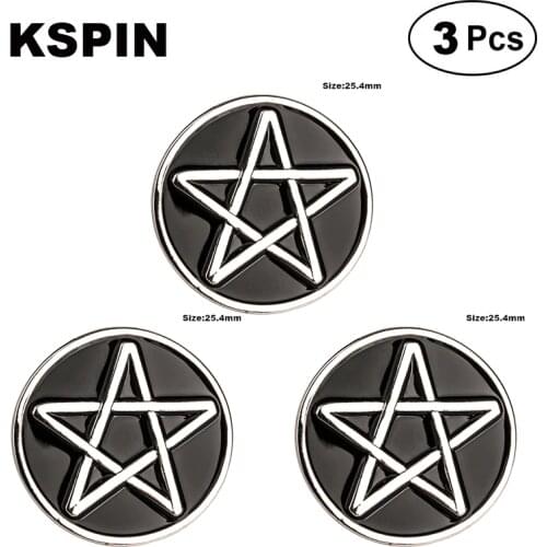 Pentagram Lapel Pin Brooches Pins Flag badge Brooch Badges