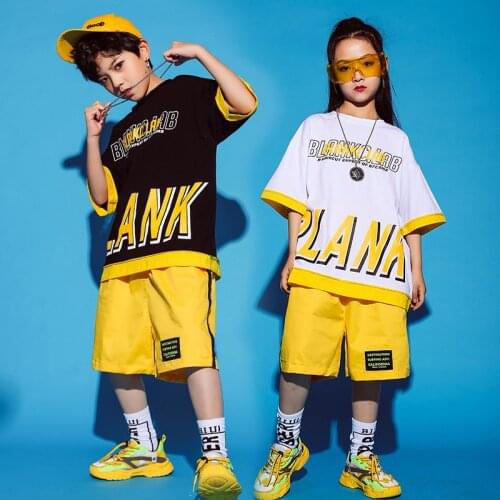 Jazz Dance Costumes ChildrenS Suit Summer Street Dance Clothes Trendy Clothes Boys Hip Hop Outfit Short Sleeve Girls DN6508