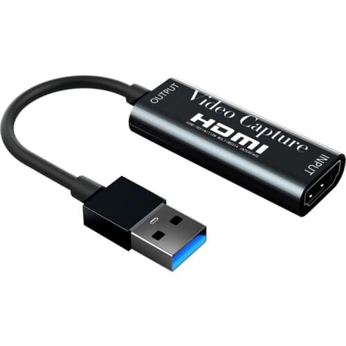 HDMI Video Capture Card USB 3.0 2.0 4K HDMI-Compatible Video Game Grabber Record for PS4 Camcorder Switch Live Broadcast Camera