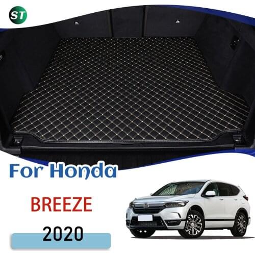 For Honda BREEZE 2020 The Trunk Floor Leather Liner Car Trunk Mat Cargo Compartment Floor Carpet Leather Car Trunk Mats