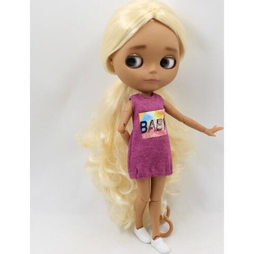 Blyth 1/6 Doll Clothes T-shirt dress painted design different colors ICY Licca Free Joint body free Shipping