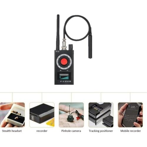 K18 Multi-function Anti-spy Detector Camera GSM Audio Bug Finder GPS Signal Lens RF Tracker Detect Wireless Products EU/US Plug