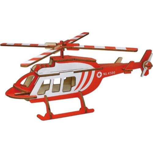 DIY Model toys 3D Wooden Puzzle Helicopter Wooden Kits Puzzle Game Assembling Toys Gift for Kids Adult P62