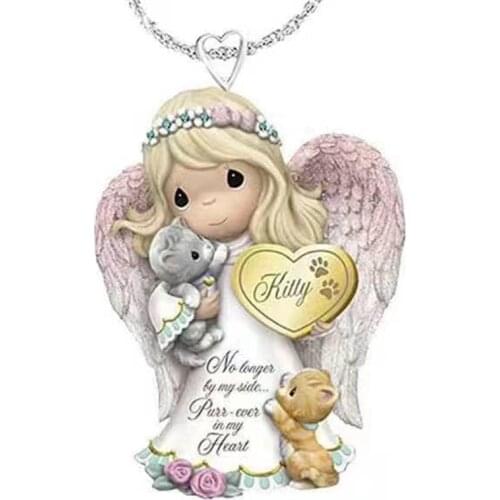 Fashionable Lovely Angel Princess Pendant Color Necklace Resin Fairy Flower Fairy Jewelry Charm Jewelry