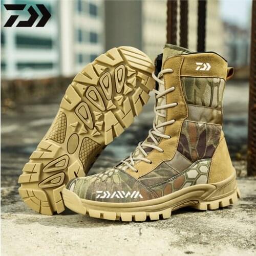 2021 Daiwa Mens Outdoor Shoes Non-slip High Gang Fishing Shoes Breathable Fashion Sneakers Outdoor Fishing Climbing Shoes