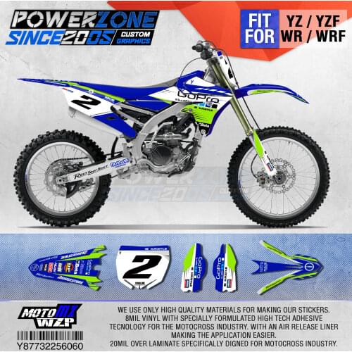 PowerZone Customized Team Graphics Backgrounds Decals 3M Custom Stickers For YAMAHA YZF250FX 14-18 YFZ 19 YZF450 14-17 18-19 060