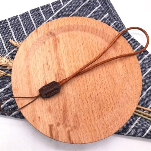 Genuine Leather Lanyard Wrist rope for mobile phone badge USB keys id credit card holder wrist lanyard Anti-slip Cord Lanyard