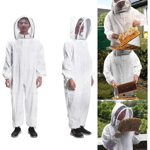 Beekeepers Full Body Clothing Professional Bee Protection Beekeeping Suit Safty Veil Hat Dress All Body Garden Equipment