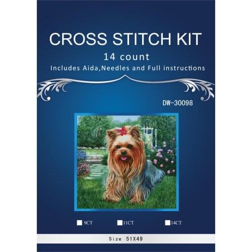 Oneroom Lovely dog Embroidery Needlework Crafts 14CT Unprinted DMC DIY Quality Cross Stitch Kits Handmade Arts Decor