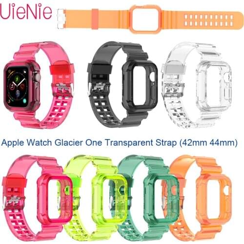 New Fashion Rubber Transparent Strap For Apple Watch 42mm 44m Watch Belt For Apple Watch 42/44m Wristband Sport Band Bracelet