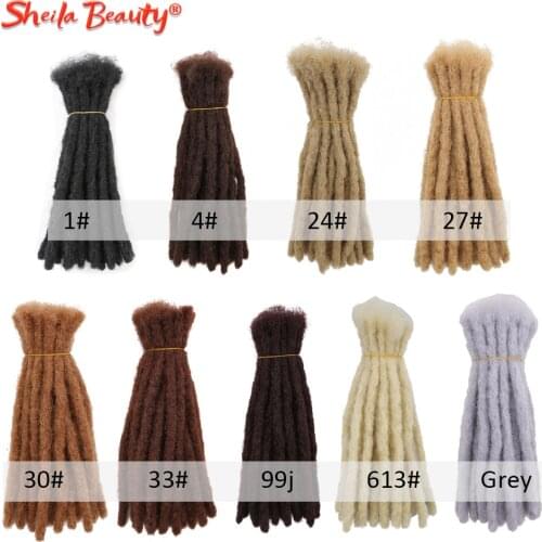 Handmade Dreadlocks Hair Extensions Black Reggae Synthetic Crochet Braiding Hair Faux Locs Braids Maya Hip-Hop For Women Men