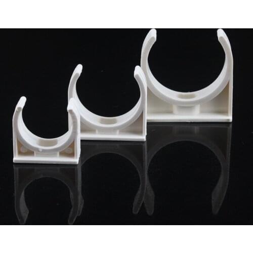 10pcs 20 25 32 40 50mm PVC Pipe Clamps Water Pipe Connectors Water Supply Pipe Clamps Clips Fitting For Garden Irrigation