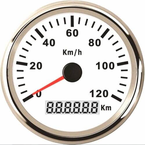 1pc 100% Brand New 85mm Auto GPS Speedometers 0-120km/h Lcd Speed Mileometers Waterproof with Red Backlight 9-32v Universal