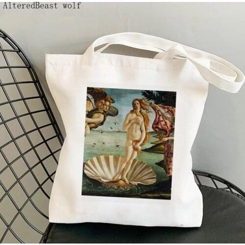 Shopper Birth of Venus Botticelli Printed Tote Bag women Harajuku shopper handbag girl Shoulder shopping bag Lady Canvas Bag
