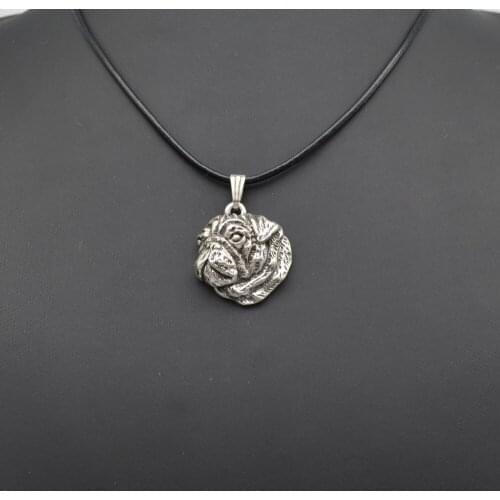 Trendy personalized Pug Dog pendant women gold silver statement necklace men fashion jewelry