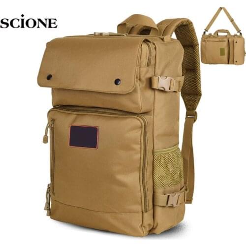 Military Tactical Backpack Large Capacity Mountaineering Camping Bag Handbag Mens Hiking Rucksack Travel Pack Outdoor XA791WA