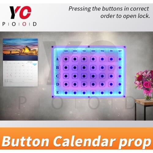 YOPOOD live escape room game button calendar prop press button in correct order to escape chamber room