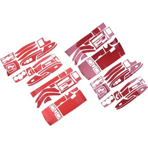 1 Set Car Center Console Trim Cover Sticker Decor LHD Red PVC Fit for Toyota Corolla 2007 2008 2009 2010 2011 2012 2013 3D/5D