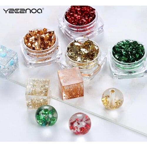 1 Box Colorful Broken Sugar Shell Pieces Flashing Debris UV Material Epoxy Resin Mold Making Jewelry Filling For DIY Jewelry