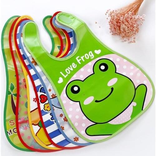 1 Pcs Waterproof EVA No Sleeve Bibs Children Apron For Kitchen Feeding Smock Bibs Kids Eating Breastplate Kid Baby Clothing