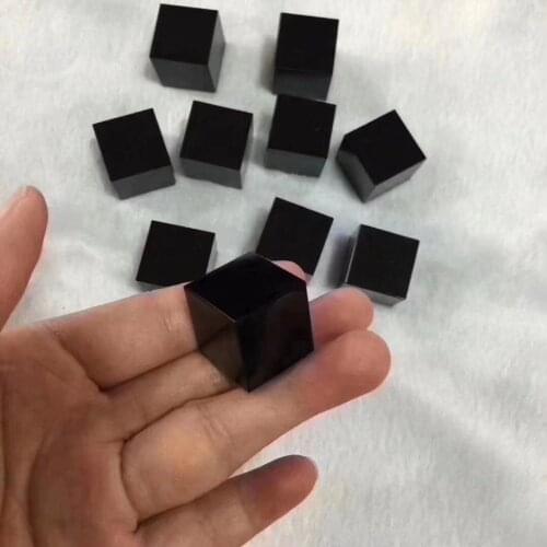 10 pcs 20mm black obsidian square cube black obsidian cube healing crystal dispel negative energy gemstone cube