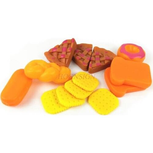 13pcs kitchens toys Simulation Food Play Toys House For Children Biscuits Rolled Bread Emulation