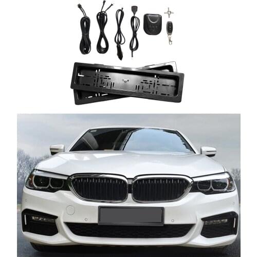 2x Front Rear Car Number Plate Holder Remote Control License Plate Frame for Vehicles Car Truck Easy to Install Waterproof