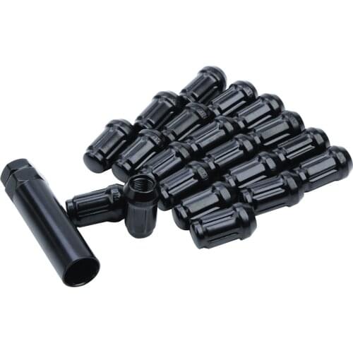 20pcs 21123BC Small Diameter Acorn Black 5 Lug Kits 12mm x 1.25 Thread Size 1921SD