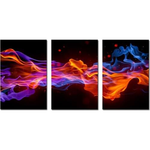 3 Panels Fire Flower HD Canvas Print Painting Artwork Modern Home Wall Decor Canvas Art HD Picture Paint on Canvas Prints