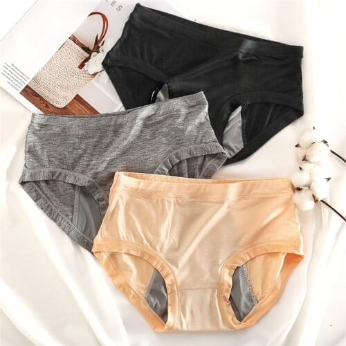 3Pcs Leak Proof Menstrual Panties Physiological Pants Women Underwear Period Cotton Waterproof Briefs Soild Color Dropshipping