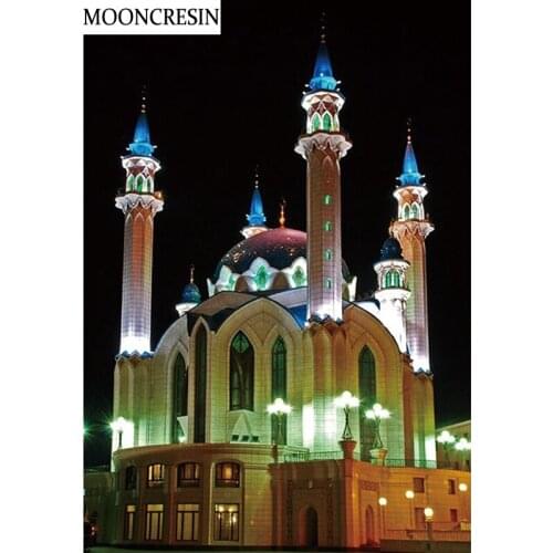 5D Diy Diamond Painting Cross Stitch European Castle Square Diamond Embroidery Kit Mosaic Picture Of Rhinestone Decoration Home