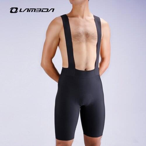 LAMBDA Cycling Pants Men 3D Sponge Pad Bib Shorts Summer Shockproof Road Bike Mountain Bike Bicycle Pants