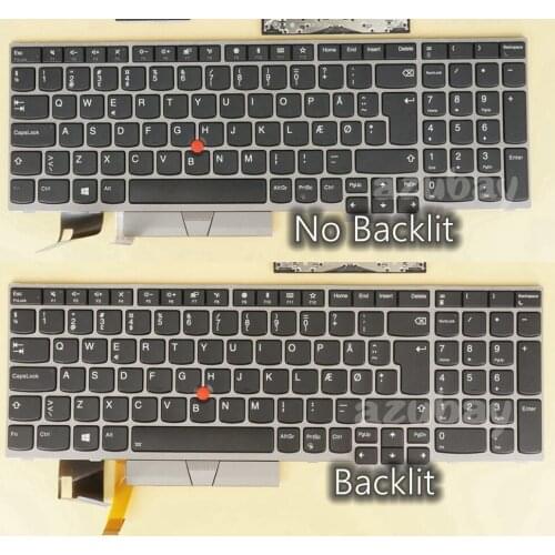 Danish Keyboard for Lenovo ThinkPad L580 E580 E585 T590 L590 E590 E595 P52 P53 P53S P72 P73, 01YN669 01YN749, 01YN709 01YN629