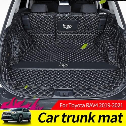 Car PU Trunk Mats Waterproof Cargo Liner Boot Carpets Boot Carpets Accessories Styling For Toyota RAV4 XA50 RAV 4 MK5 2019-2021