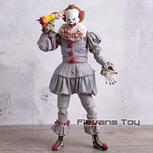 NECA Stephen Kings It The Clown Pennywise PVC Action Figure Moveable Model Toy Figurine Collection