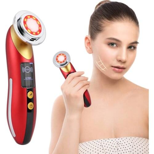 EMS LED Photon Light Therapy Vibration Heated Facial Massager Skin Rejuvenates Face Lifting Devices Tighten Remover Wrinkle