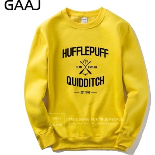 "Hufflepuff Quidditch Team" Men Women Sweatshirt Streetwear Clothes Hoodie Skate Popular Hooded Mens 2019 New Brand #9R6H4