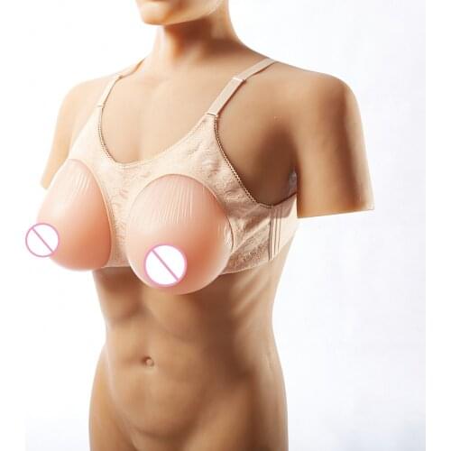 Artificial Soft Silicone Fake Breast With Bra Underwear Women Boob Enhancer Chest Breast Forms Transvestite Patient 500g/600g
