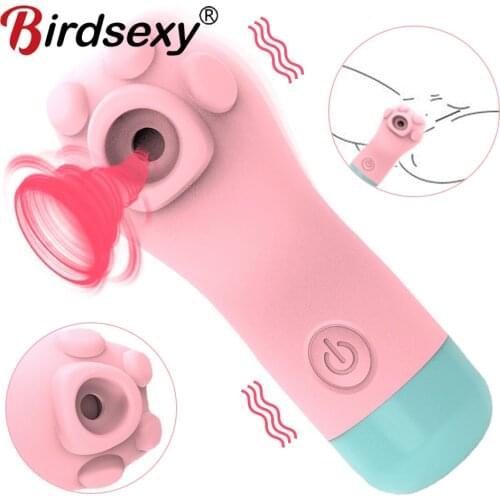 Clitoris Sucker Vibrator Sex Toys for Women Oral Nipple Clitoris Suckion Tongue Stimulator Blowjob Masturbator Erotic Sucking
