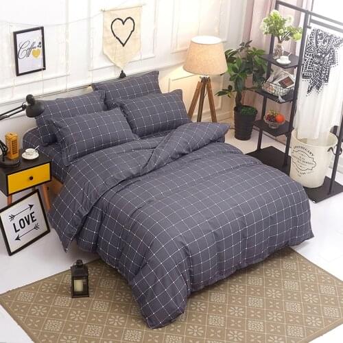 Plaid Duvet Cover Set 240x220 Bedding Set Linen 2 People Bed Sheets And Pillowcases Twin Full Queen King Size Home Textile