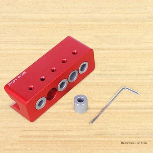90 degrees Drill Straight Angle Guide Bit Doweling Jig Woodworking Tool Red