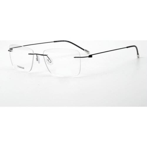 Retro Rimless Computer Glasses Mans spectacle frame Square lunette de vue femme Ladies Eyeglasses Prescription Myopia Eyewear