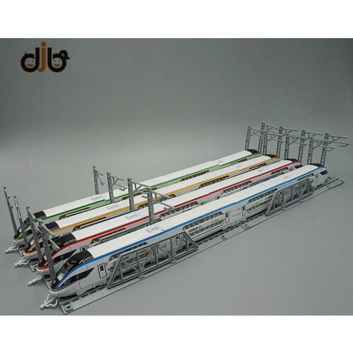 Diecast Model Toy Double Decker CRH High Speed Train With Tracks
