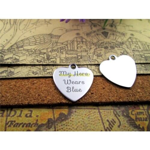 20pcs--stainless steel charms"My Wears Blue " 5 style for choosing DIY Charms Pendants
