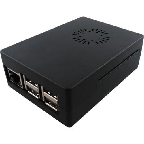 For Raspberry Pi 3 Model B + Plus Transparent Black White Protective Case Enclosure Cover With Cooling Fan