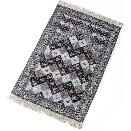 Drop Shipping Islamic Muslim Prayer Rug Carpet Mat Polyester Namaz Salat Tassel Tablecloth Cover Yoga Mat 70x110cm